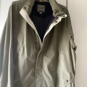 Pacific Trail Olive Green Men's Jacket with Contrasting Liner and Hidden Hood -L